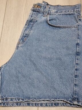 Easywear Women's Vintage Light Wash High Waist Cotton Denim Jean Shorts 13 Blue